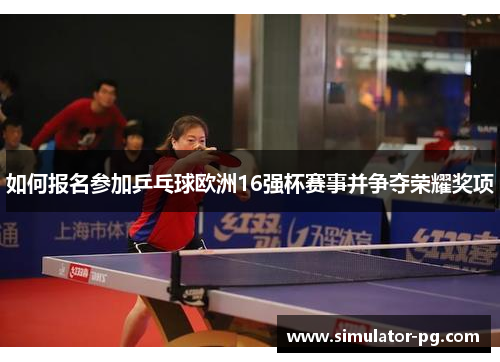 如何报名参加乒乓球欧洲16强杯赛事并争夺荣耀奖项